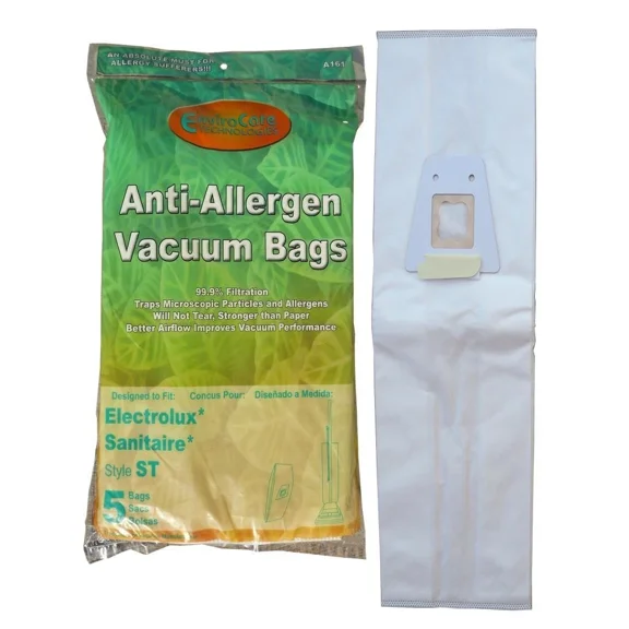 Replacement Part For Eureka Electrolux Sanitaire Style ST, Allergen Vacuum Paper Bags 5PK # A161