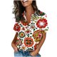 thumbnail image 3 of TaTaai Women's Chic Scattered Print Shirt Short Sleeve Collar Button Front Loose Fit Casual Summer Blouse Top Streetwear Daily Wear Gift, 3 of 6