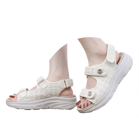 Mostsola Womens Platform Sandals Fashion Summer Dressy Athletic Shoes Hook and Loop Beach Shoes