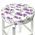 thumbnail image 3 of Balery Orchids Flowers Fundas de asiento para taburete de bar redondo de tela de terciopelo ajustables que protegen de arañazos y manchas para sillas de 14 a 17 pulgadas.-12 inch, 3 of 7