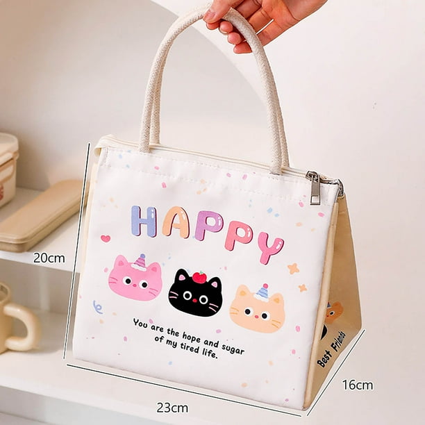 ZZwxWA Online Shopping Bento Bag Student With Rice Portable Lunch Bag Thermal Insulation Lunch Box Bag