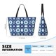 thumbnail image 4 of Fotbe Vintage Blue Bolsa de Viaje para Playa - Resistente al Agua, Bolsa Tote de Gran Capacidad y Ligera con 7 Bolsillos para Mujeres y Hombres, 4 of 7
