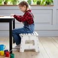 thumbnail image 6 of Utopia Home Folding Step Stool with Handle – 9 Inch Anti Slip Collapsible Stool – Holds Up to 300 lbs – Sturdy Plastic Step Stool Foldable for Kitchen, Bathroom and Home Use (2-Pack, White), 6 of 8