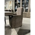 thumbnail image 2 of Pemberly Row Contemporary Fabric Dining Upholstered Caster Chair in Gray, 2 of 9