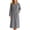 Gray, variant on Fleece Nightgowns for Women Long Sleeve Soft Plush Warm Cozy Pajamas Fall Winter Sleepwear with Pockets