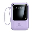 thumbnail image 1 of Bdday Large Screen Digital Display Portable Power Bank 5000mAh With Integrated Charging Cable And Convenient Lanyard Attachment, 1 of 9