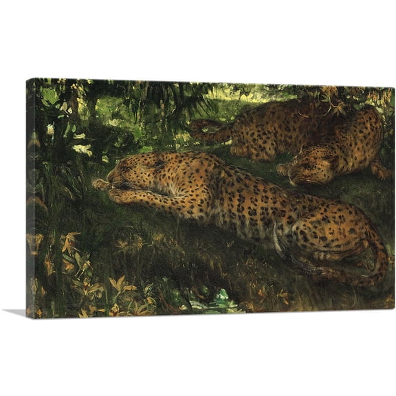 ARTCANVAS In Ambush 1894 Canvas Art Print by John Macallan Swan - Size: 26" x 18" (0.75" Deep)
