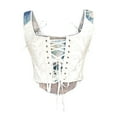 thumbnail image 5 of Odeerbi Renaissance Corset Tops for Women Floral Boned Corset Sleeveless Sexy Corsets 2024 Fashion Printed Underwear Patwork Shapewear Sky Blue, 5 of 9
