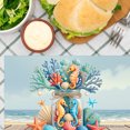thumbnail image 3 of Joocar Ocean Seahorse Coral Jar Scene Linen Table Mats Set Of 4 For Home Kitchen Table Decor 12x18 inch, 3 of 5