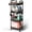 4Tier-Black, variant on 3 Tier Rolling Cart Organizer,Laundry Room Bathroom Organizers and Storage Office Shelves Mobile Shelving Unit Kitchen Trolley Cart with Wheels for Art,Craft,Diaper,Bedside,Snack(Black)