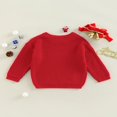 thumbnail image 4 of Bébé bébé Pull de Noël Lettre Impression Manches Longues Cou Lâches Tricots Automne Hiver Tops, 4 of 9