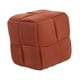thumbnail image 5 of Reposapiés pequeño con patas antideslizantes que protege el suelo de madera y es decorativo. Naranja, 5 of 9