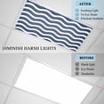 thumbnail image 4 of Navy Blue Moire Fluorescent Light Covers, Water Ripple Stripe Farmhouse Magnetic Light Covers for Ceiling Lights, Fluorescent Ceiling Shade Filters for Classroom Bedroom Office 4x2Ft x 3PCS, 4 of 8