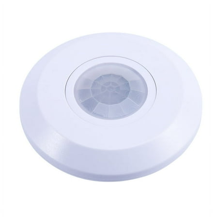 110-220V Ceiling PIR Motion Sensor Light Switch Adjust Time Delay Light Switch 800W Ultra Slim Infrared Induction,1 * body motion sensor 2 * expansion snail 2 * screw 1 * English manual,white