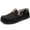 Black, variant on VeraCosy Men's Classic Moccasin Slippers Soft Faux Suede Memory Foam Closed-back Indoor House Shoes