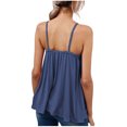 thumbnail image 4 of fatyb Women's Summer Camisole V Neck Spaghetti Strap Tank Tops Backless Pleated Loose Casual Blouses, 4 of 6
