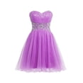 thumbnail image 1 of Bealegantom-vestido de fiesta de tul con cuentas, minivestido de fiesta de graduación, corte en A, QA2022-13, 1 of 5