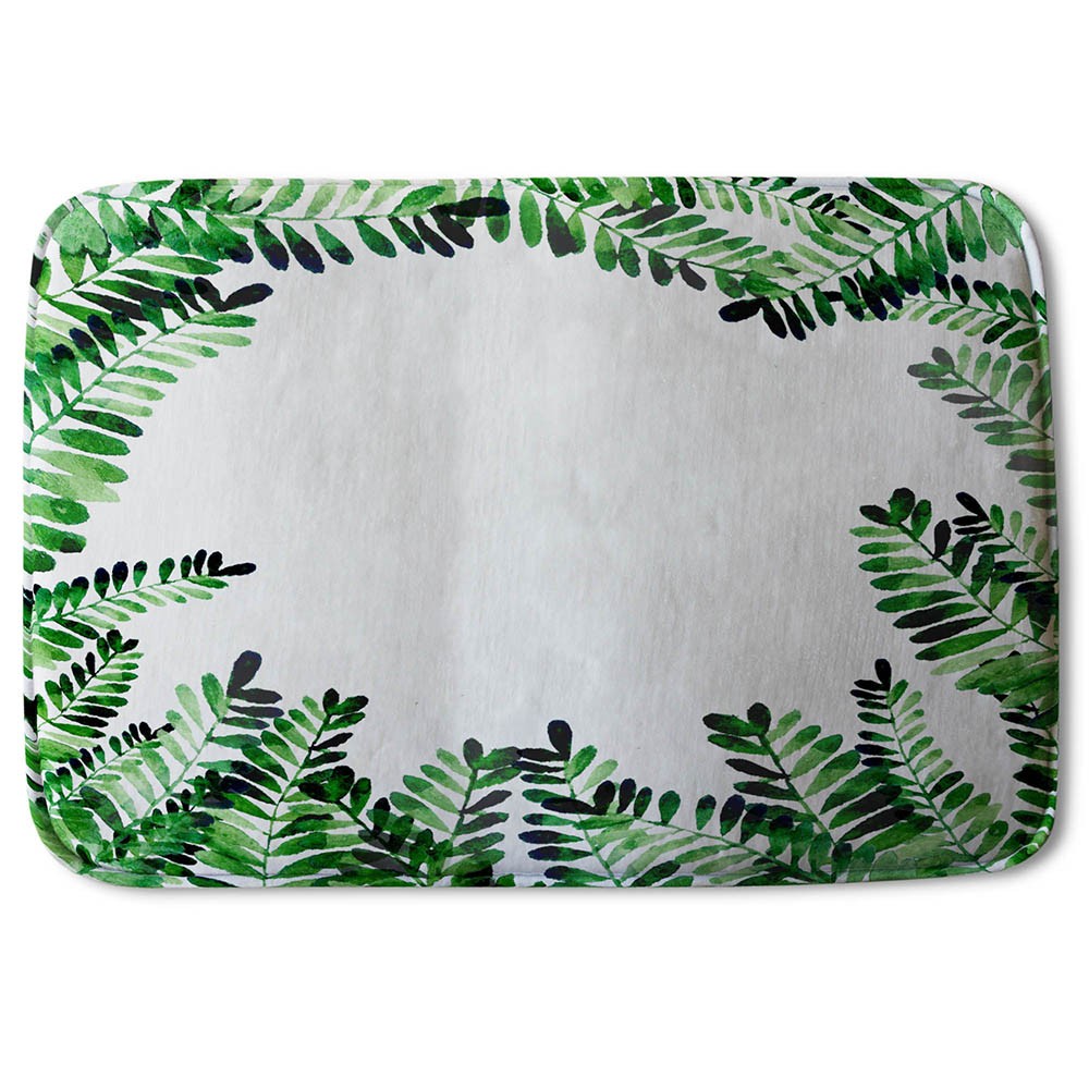Bathmat Green Botanical Leaves (Bath Mats)
