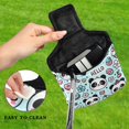 thumbnail image 4 of Haosy Panda Face Flower Doughnut Golf Mallet Putter Cover Strong Magnetic Leather Golf Club Headcover Closure, 4 of 7