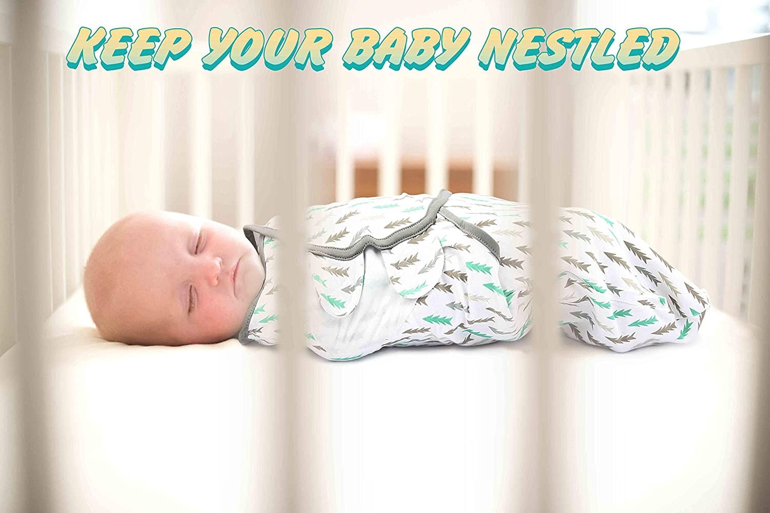 Sac De Couchage Emmaillotage Bébé 0-5 Mois - 100% Coton Bio Avec Capuche - Couverture Swaddle Réglable - Pour Nouveau-nés - 2