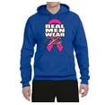 thumbnail image 2 of Real Men Wear Pink Awareness Unisex Graphic Hoodie Sweatshirt, Royal, Large, 2 of 3