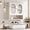 With Oval Acrylic, variant on Medicine Cabinet for Bathroom,2 Acrylic Doors White Oval Bathroom Wall Cabinet,Over Toilet Storage Cabinet for Laundry Room/Kitchen/Living Room,Surface Mount Medicine Cabinets 23x24