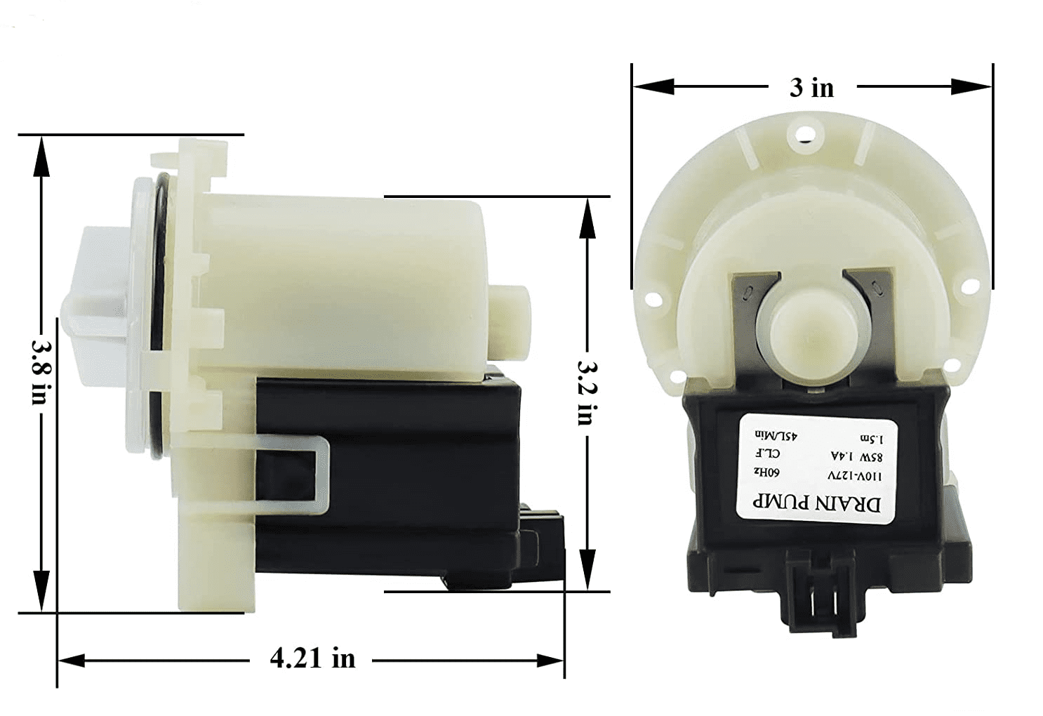 Scaroo 8181684 Washer Drain Pump Assembly Compatible with  Whirlpool 3051163