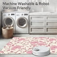 thumbnail image 5 of ODIKA 4'x6' Machine Washable Non-Slip Area Rug, Ivory Pink Abstract Blossom High Traffic Rug, Pink, 360309, 5 of 7