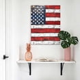 thumbnail image 4 of Canvas Wall Art Independence Day Canvas Art Print American Flag Wood Grain Vintage Pictures Wall Decor for Living Room Bedroom Artwork Decorations Stretched Framed Ready to Hang 8"x10", 4 of 9