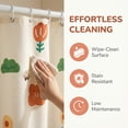 thumbnail image 6 of Unique Bargains Water-Resistant Printed Shower Curtain with 12 Hooks Floral 71"W x 71"L, 6 of 8