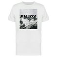 thumbnail image 1 of Enjoy Mountains Lettering Men's White T-shirt, 1 of 2
