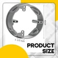 thumbnail image 2 of 2 Pcs 1/2-inch 4 Hole 4 Inch Round Sealproof Electrical Boxes Extenders Round Weatherproof Extension Junction Box Extender Ring 16. 5 Cu. in. Capacity(Gray), 2 of 6