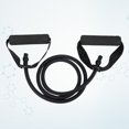 thumbnail image 3 of Elastic Fitness Tubes Exercise Cords Yoga Pull Rope Rubber Exercise Resistance Bands Workout Bands with Door Anchor Handles (Black), 3 of 9