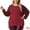 Burgundy, variant on DARING DIVA Women's Plus Long Sleeve Shimmer Glitter Blouse 1X Pink