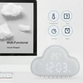 thumbnail image 5 of Reloj magnético en forma de nube alarma temperatura digital repetición calendario activación por voz blanco, 5 of 5