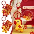 thumbnail image 5 of 2026 Year of the Horse Keychain Pendant, Chinese New Year Zodiac Lucky Charm, Soft Rubber Mascot Key Ring, Red/Yellow Gift Accessory, 5 of 9