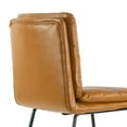 thumbnail image 3 of Glamour Home Aulani 20.5" Faux Leather Dining Chair in Light Brown (Set of 2), 3 of 7