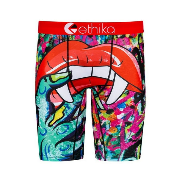 Ethika Ethyka Multi Color Love Bites Print Boxer Briefs Man's