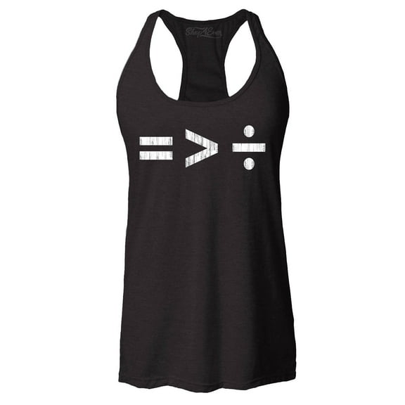 Shop4Ever Women's Equality Is Greater Than Division Equal Rights Racerback Tank Top XX-Large Black