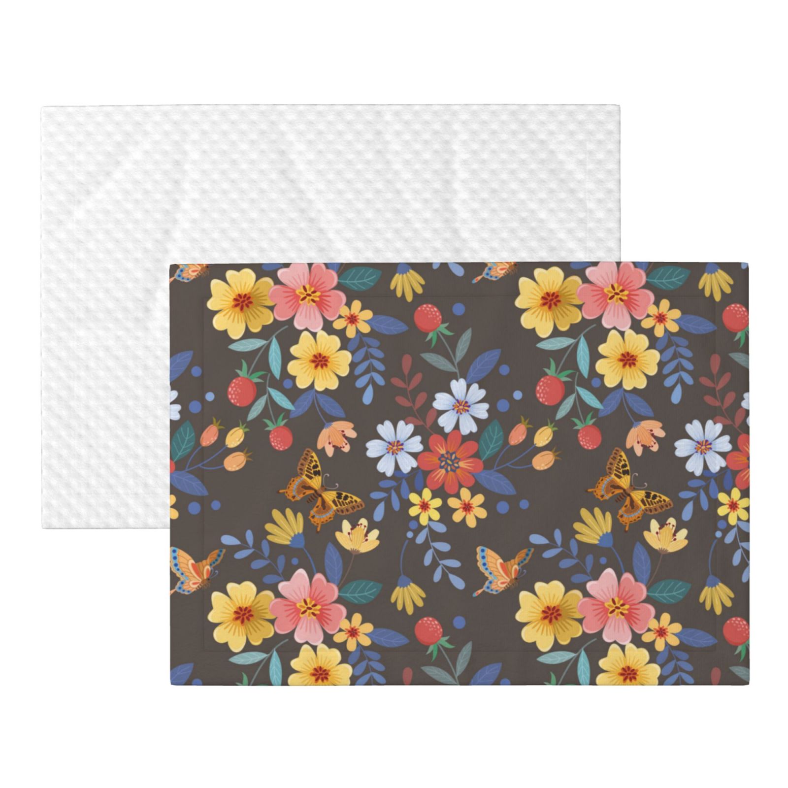 Naloa Colorful Flowers with Butterfly Dog Blanket, 3 Sizes Cat Blanket for Indoor Cats Large Medium Small Dog Gifts-Large