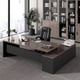 thumbnail image 2 of Black Corner Office Desk Executive Luxury Modern Organization Computer Desks Modern Height Escritorio Gaming Desk Decorations My Lux Decor Round, 2 of 27