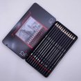 thumbnail image 3 of 12pcs Drawing Pencil Set Safety Environmental Friendly Sketching Pencils Set Art Supplies Drawing Kit with Iron Box, 3 of 3