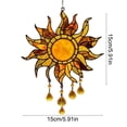 thumbnail image 6 of Stained Glass Sun Suncatcher, Hanging Window Ornament with Beads for Home & Garden Decor, 6 of 6