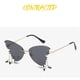 thumbnail image 3 of Gafas de sol de diamantes para mujer | Montura redonda exagerada y moderna | Protección UV400 | Montura metálica con lentes de policarbonato | Estilo retro clásico para mujer | Ajuste cómodo y flexi, 3 of 5