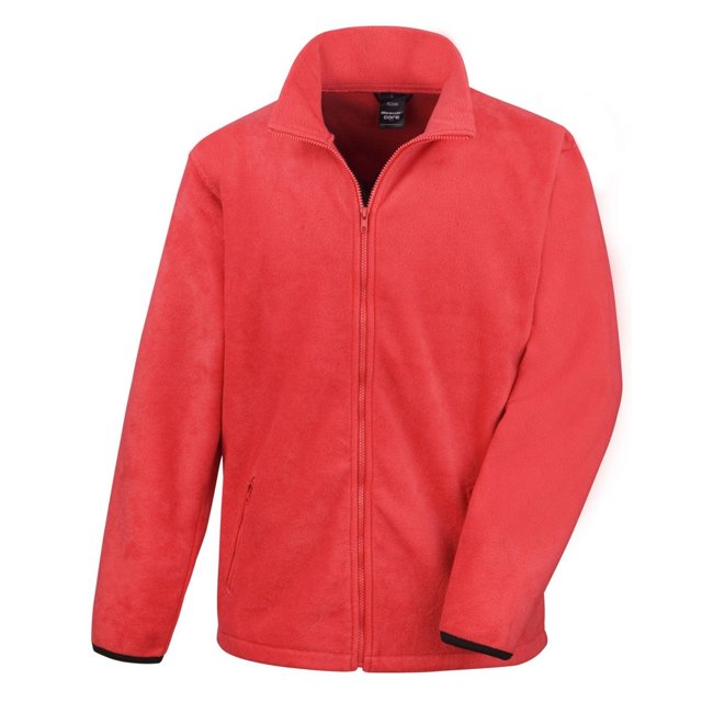 Result - Forro polar Exterior entallaje de moda Modelo Core Hombre caballero (Rojo Llama)