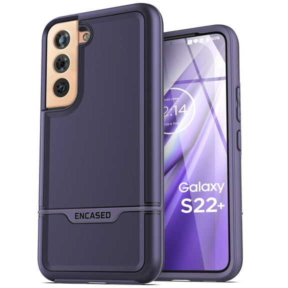 Encased Rebel Series for Samsung Galaxy S22 Plus Case, Protective Heavy Duty Phone Case - Purple