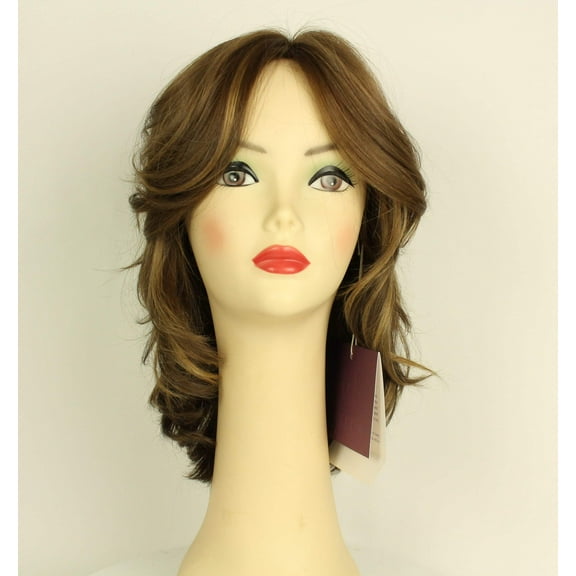 European Human Hair Freeda Wig Shlomit Light Brown With Ash Blonde Highlights Skin Top Size S