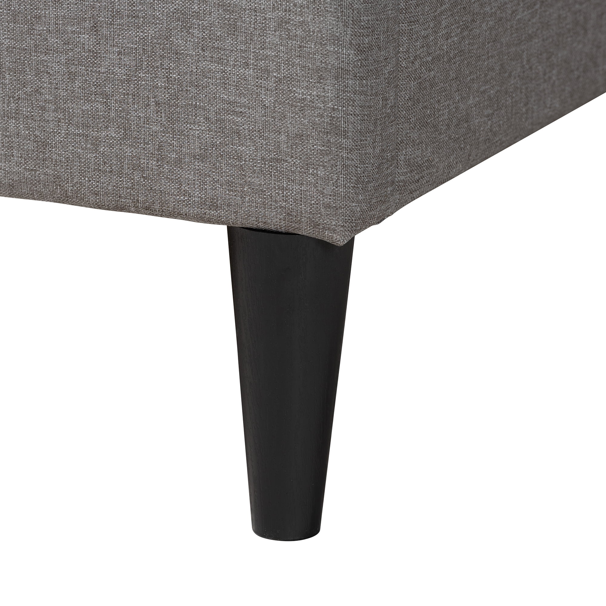 Baxton Studio Casol Mid-Century Modern Transitional Grey Fabric Upholstered Queen Size Platform Bed