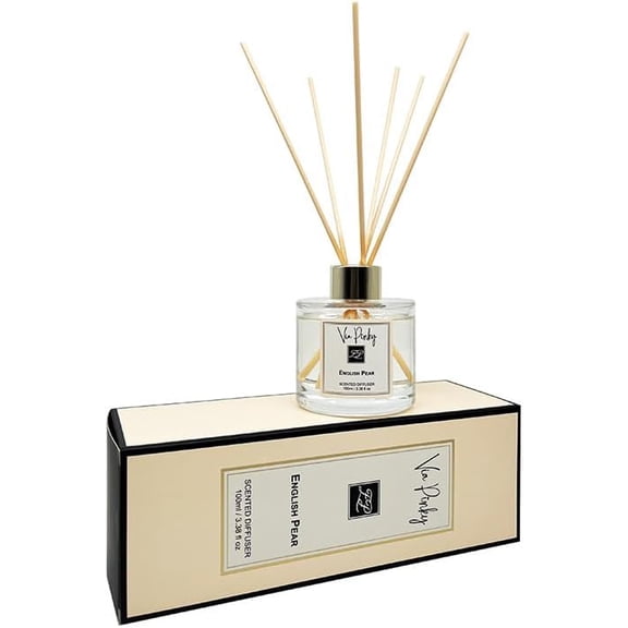 English Pear Reed Diffuser 120ml – Fresh Fruity Home Fragrance, Aromatherapy, Long-Lasting Fragrance, Perfect for a Room Decor Gift