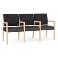thumbnail image 1 of Pemberly Row Waiting Reception 3 Seat Tandem Seating Wood Frame in Gray, 1 of 5